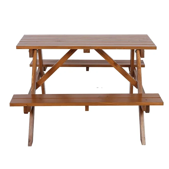 iAhşap Bank Ahşap Yemek Masası Piknik Masası 62x120 cm no 1 - 5