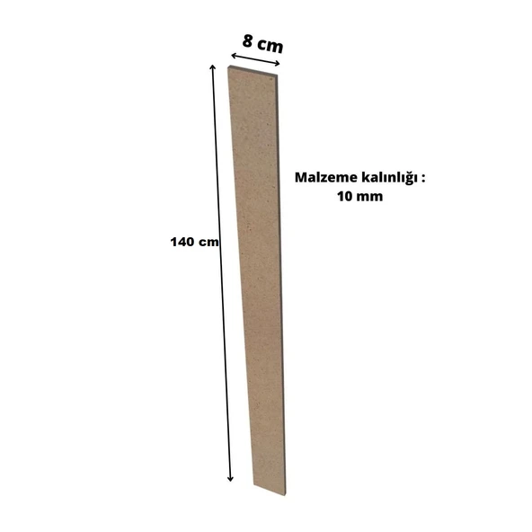 iAhşap Dekoratif iskandinav Duvar Çıtası (5 Adet) Ev Ofis Dekorasyonu Ham MDF - 5