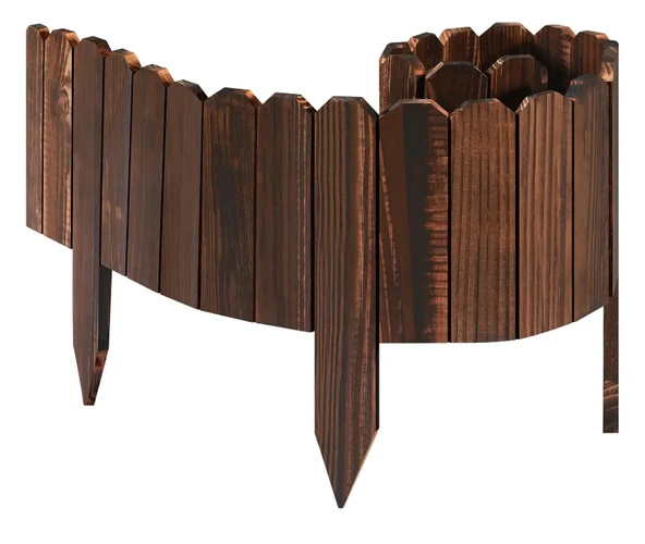 iAhşap Bahçe Bordür Çiti 100x30 cm Bahçe Çiti Bahçe Dekoru Özel Tasarım - 5