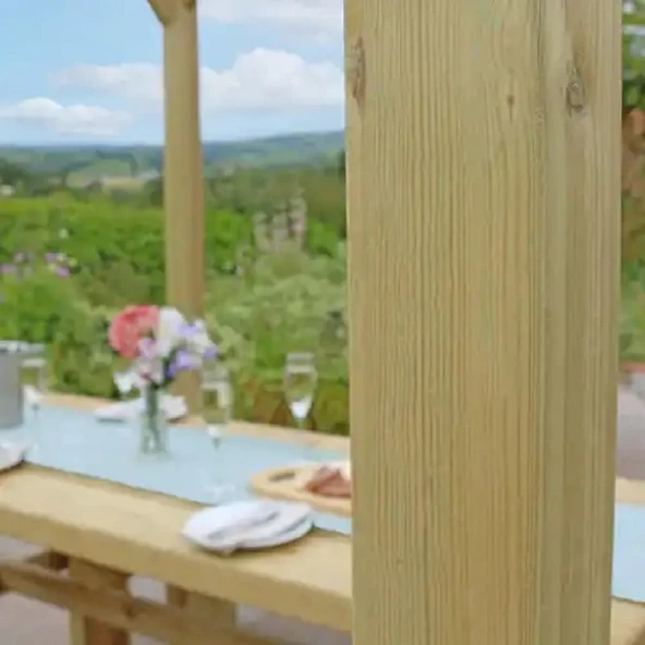 iAhşap Veranda Ahşap 3x3 metre Pergole Gölgelik Kamelya p12 - 3