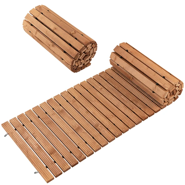 iAhşap 250x50 cm Ahşap yürüyüş yolu Veranda yolu Yürüme Yolu Bahçe Yolu - 4