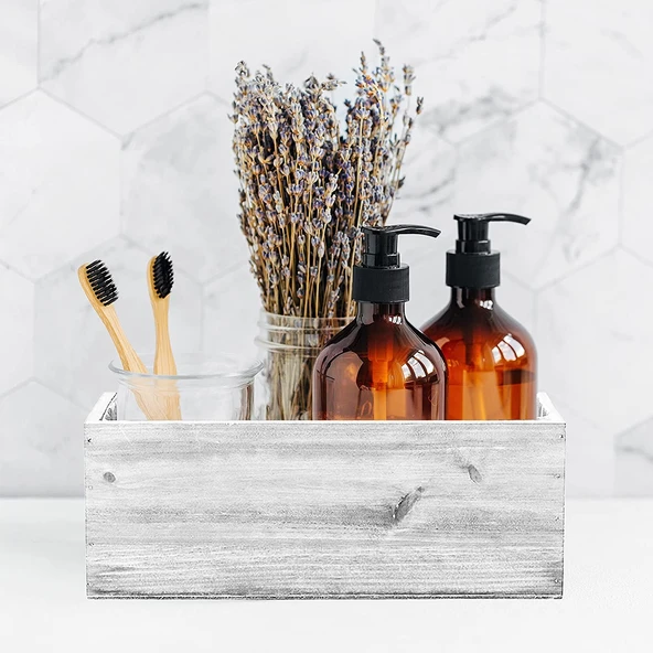 Ahşap Saksı Kutusu, Çiçeklik, Doğal Ahşap Dekor Ev ve Düğün Süslemeleri - 8