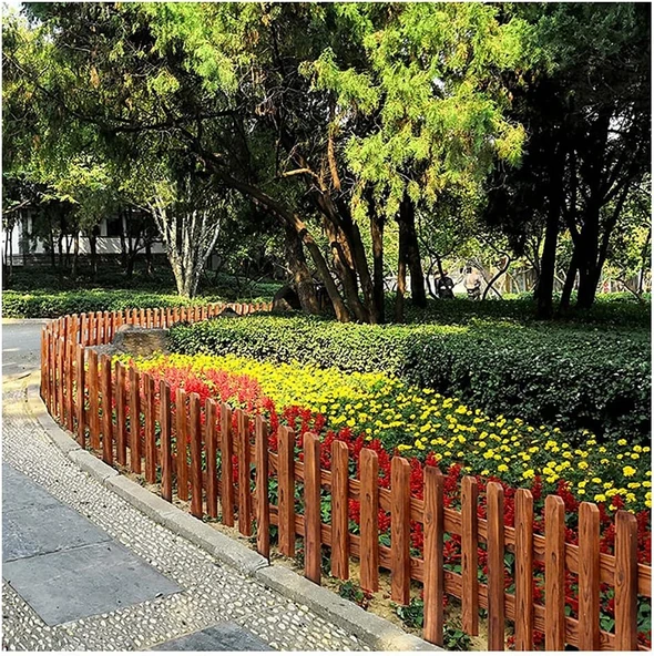 100x40 cm Bahçe Çiti Çim Çiçek Bahçesi Ahşap çiti Peyzaj yolu Çiti Ahşap - 4