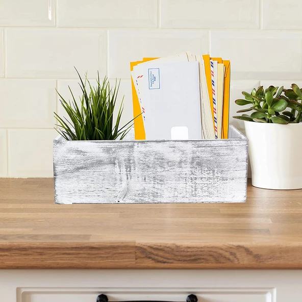 Ahşap Saksı Kutusu, Çiçeklik, Doğal Ahşap Dekor Ev ve Düğün Süslemeleri - 9