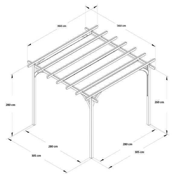 iAhşap Veranda Ahşap Pergole Brandalı Veranda Kamelya Gölgelik p9 - 3