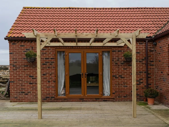 iAhşap Veranda Ahşap Pergole Sundurma Gölgelik 300x300 cm p6 - 3