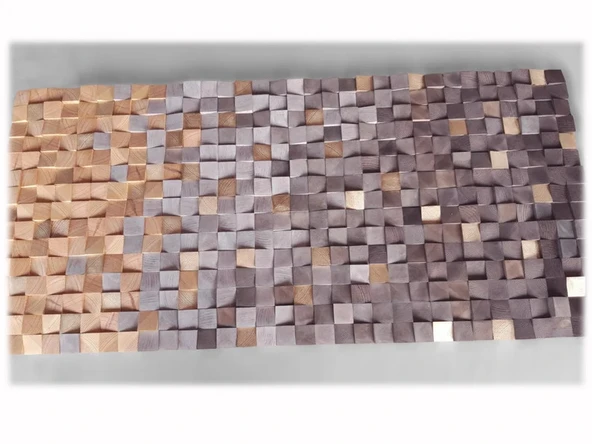 Resim Ahşap Duvar Tablo, Ahşap Duvar Dekoru, Ahşap Mozaik, Ahşap Duvar Sanatı - 3