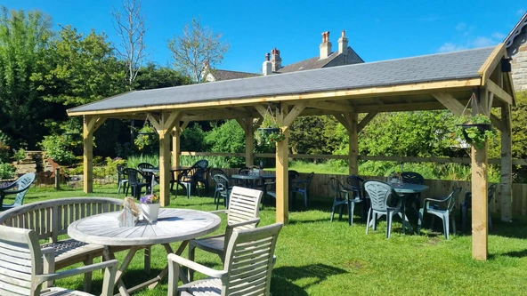 iAhşap Veranda Ahşap Pergole Çatı membran Gölgelik Çardak Kamelya p14 - 5