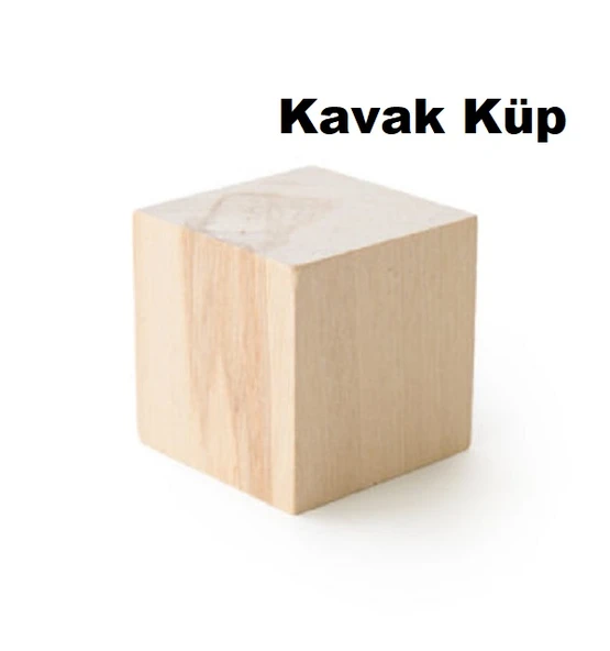 iAhşap Hobi Ahşap Küp Dekoratif Küp Doğal Ahşap Küp Blokları - 3