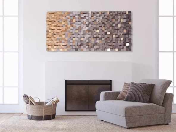 Resim Ahşap Duvar Tablo, Ahşap Duvar Dekoru, Ahşap Mozaik, Ahşap Duvar Sanatı