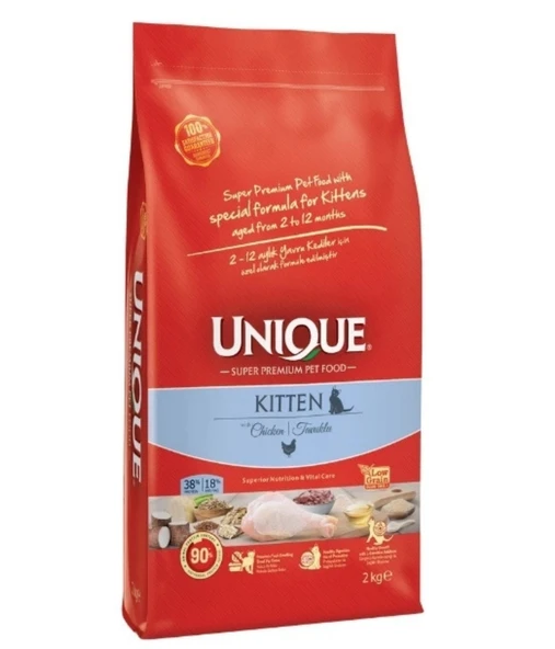 Unique Tavuklu Düşük Tahıllı Yavru Kedi Maması 2 KG - 1