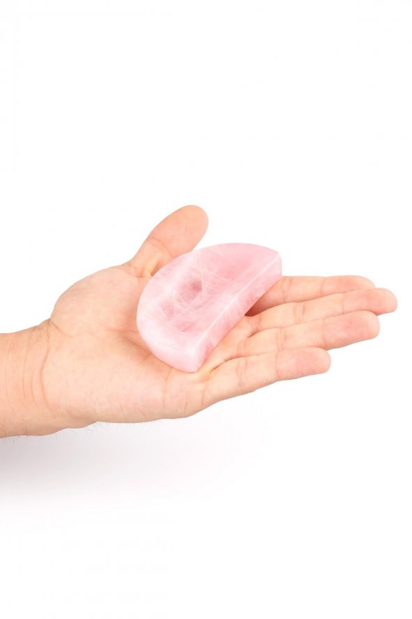 Pembe Kuvars Doğal Taş İçi Oyuk Parça - 3