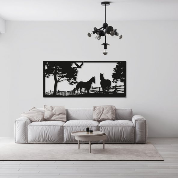 Metal Tablo At Çiftliği 48cm x 110cm - 1