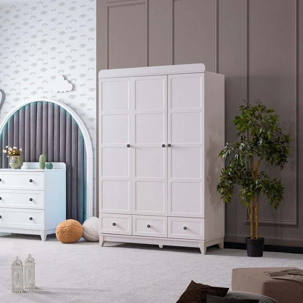 BERLİN 3 KAPILI DOLAP - GRİ