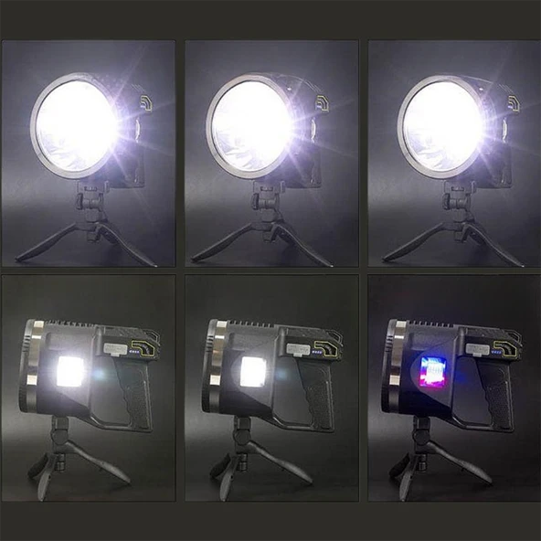 TRİPOD ŞARJLI GÜVENLİK FENERİ WATTON WT-416 - Resim 6