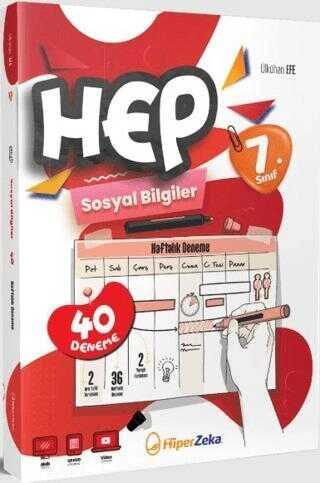 Hiper Zeka Yayınları 7. Sınıf HEP Sosyal Bilgiler Haftalık Deneme Föyleri