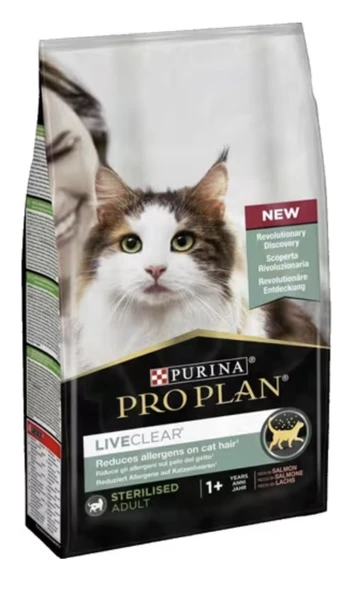Pro Plan LiveClear Alerjen Azaltan Somonlu 1.4 kg Kısırlaştırılmış Yetişkin Kedi Maması