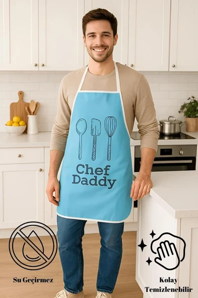 Chef Dady Sıvı Geçirmez Mutfak Önlüğü Leke Tutmaz, Sıvı Geçirmez, Kolay Temizlenebilir Önlük - 2