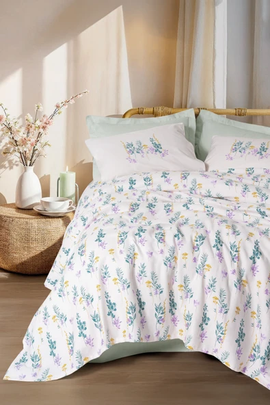 Cotton Box Estiva Çift Kişilik Pike Takımı Twig Mint