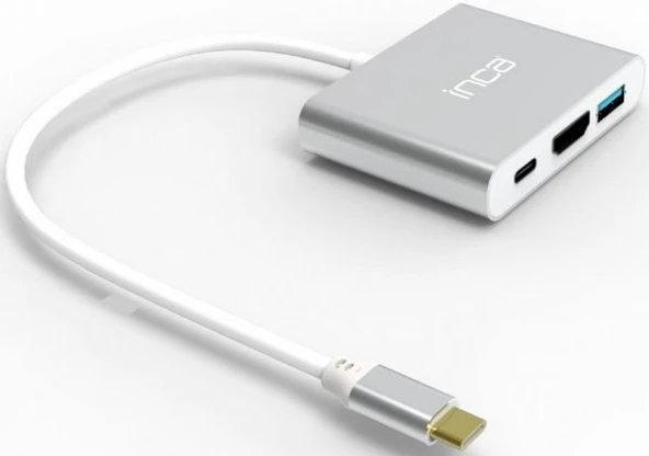 Inca ITPC-04T Tip-C=>Hdmi+USB3.0+Pd(100W) Çevirici (Giriş:Usb Type-C => Çıkış:Hdmi+Usb3.0+Pd) - 2