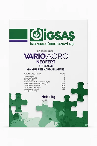İGSAŞ VARIOAGRO NEOFERT 7-7-40+ME NPK Gübre (1Kg)