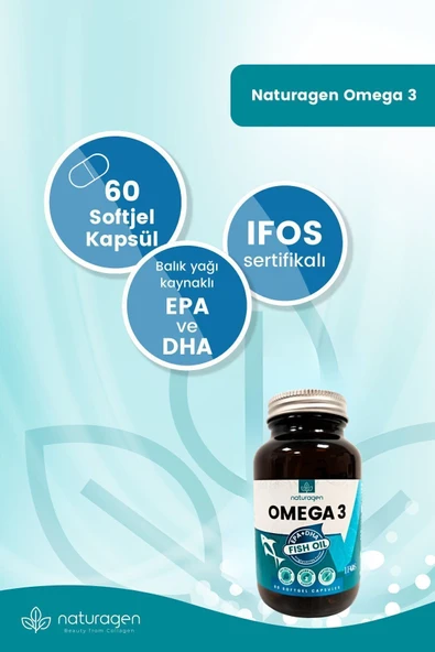 Naturagen Omega 3 Fish Oil 1200 Mg Ifos Onaylı 60 Yumuşak Kapsül Balık Yağı - 4