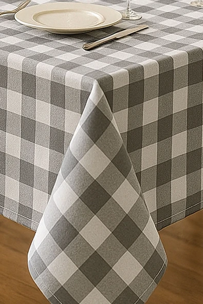 Mira Home Kareli Masa Örtüsü Sofra Bezi 160X220 Cm Rustik - 4