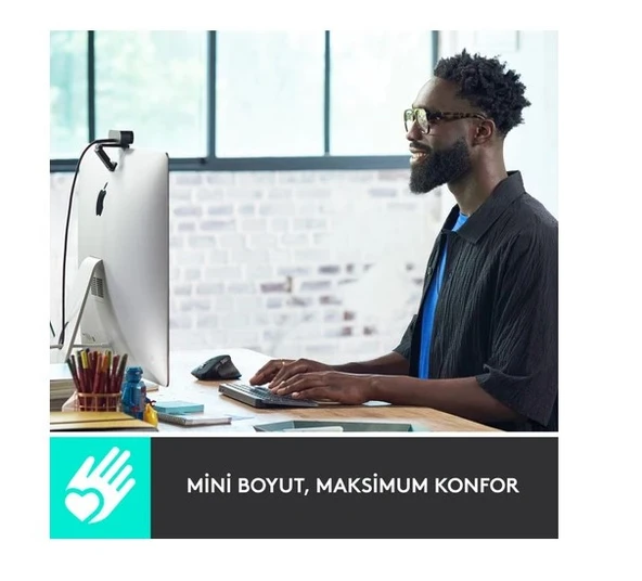 Logitech MX Keys Mini Minimalist Kablosuz Bluetooth Aydınlatmalı Türkçe Q Klavye - Siyah - 7