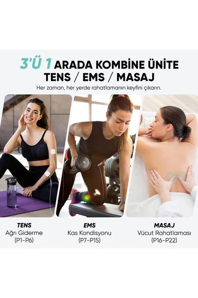 Acura AC-933 PRO Şarj Edilebilir Çift Kanallı 22 Programlı Profesyonel Tens Cihazı - 3