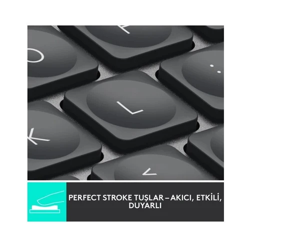 Logitech MX Keys Mini Minimalist Kablosuz Bluetooth Aydınlatmalı Türkçe Q Klavye - Siyah - 2