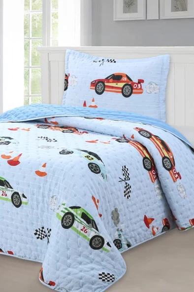 Car Genç Ve Çocuk Tek Kişilik Yatak Örtüsü 180x240 ürün görseli