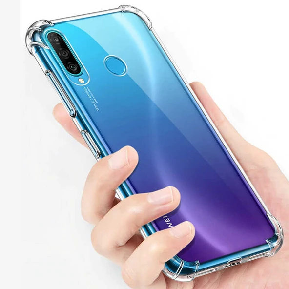 Huawei P40 Lite E Uyumlu Darbe Önleyici Sararmaya Dayanıklı Airbag Korumalı Ultra Slim TPU Şeffaf Silikon Kılıf - 4