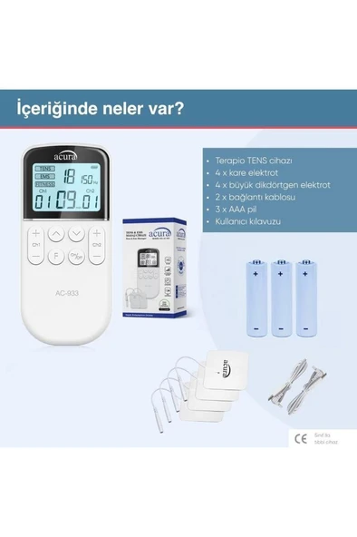 Acura AC-933 Çift Kanallı 50 Programlı Profesyonel Tens Cihazı - 4