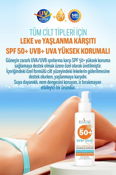 REDEXİ SPF 50+ LEKE VE YAŞLANMA KARŞITI GÜNEŞ KREMİ 100 ML - 2