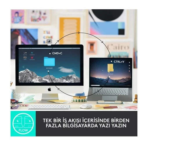 Logitech MX Keys Mini Minimalist Kablosuz Bluetooth Aydınlatmalı Türkçe Q Klavye - Siyah - 4