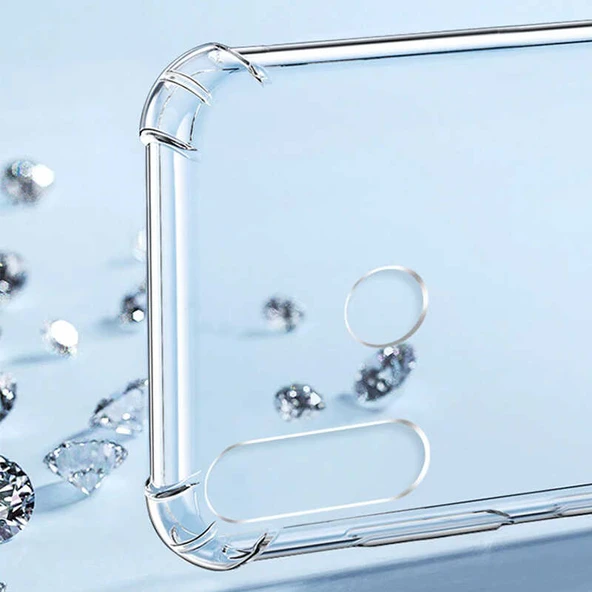 Huawei P40 Lite E Uyumlu Darbe Önleyici Sararmaya Dayanıklı Airbag Korumalı Ultra Slim TPU Şeffaf Silikon Kılıf - 5