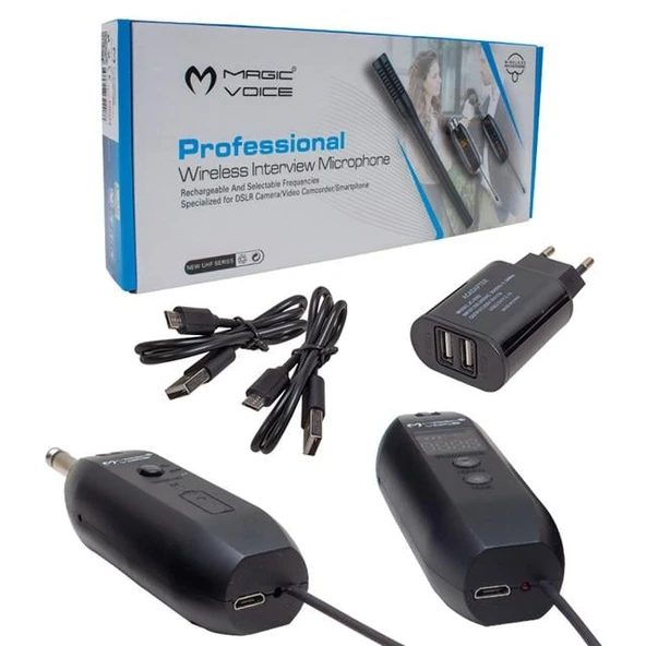 Magicvoice Mv-19603 UHF Kablosuz Kamera Uyumlu Mikrofon - 9