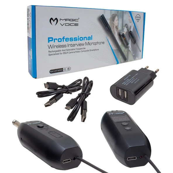 Magicvoice Mv-19603 UHF Kablosuz Kamera Uyumlu Mikrofon - 6