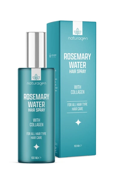 Naturagen Rosemary Water Hair Sprey - Kolajenli Saç Toniği-%100 Doğal Biberiye Mayalı