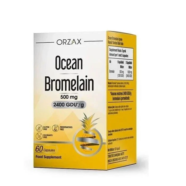 Ocean Bromelain 500 mg 60 Kapsül ürün görseli 1