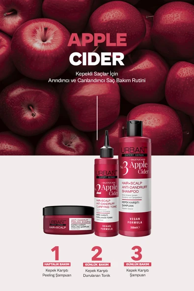 Urban Care No.3 Expert Apple Cider Kepek Karşıtı Saç Bakım Şampuanı-350 ml-vegan - 3