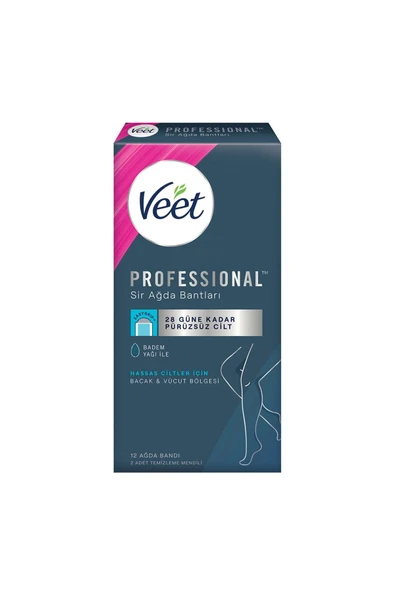 Veet Sir Ağda Bandı 12'li Hassas Profesyonel