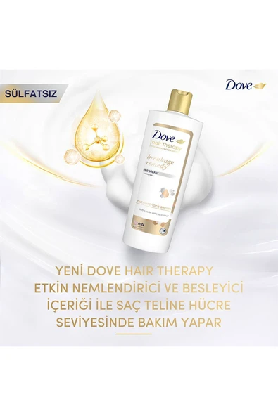 Dove Hair Therapy Sülfatsız Saç Bakım Şampuanı Breakage Remedy Kırılma Karşıtı 350 ml - 6