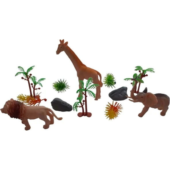 C Toys Vahşi Hayvanları Set Silindir Kutulu - 2