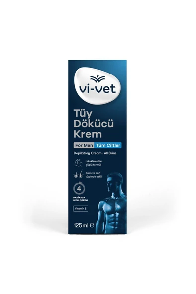 Vi-vet For Men Tüy Dökücü Krem Erkek 125 ml Tüm Ciltler İçin