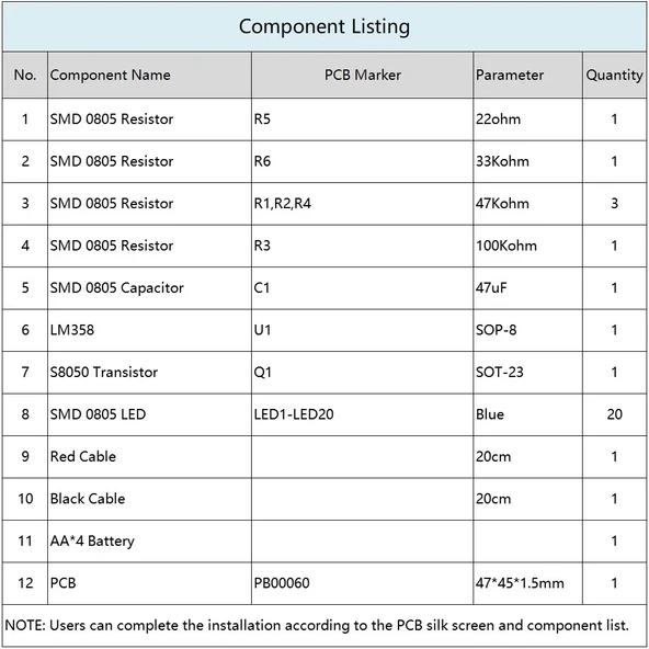 DC 5V Beş Köşeli Yıldız Led Işık Hobi Devresi DIY Lehimleme Kiti - Demonte(Montesiz) - Resim 7