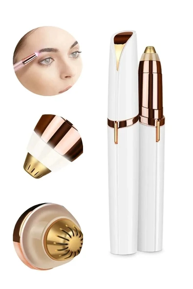 Kalem Tipi Taşınabilir İnce Uçlu Yüz Için Tüy Alıcı Kaş Bıyık Epilasyon Aleti (Pil Dahildir) - 3