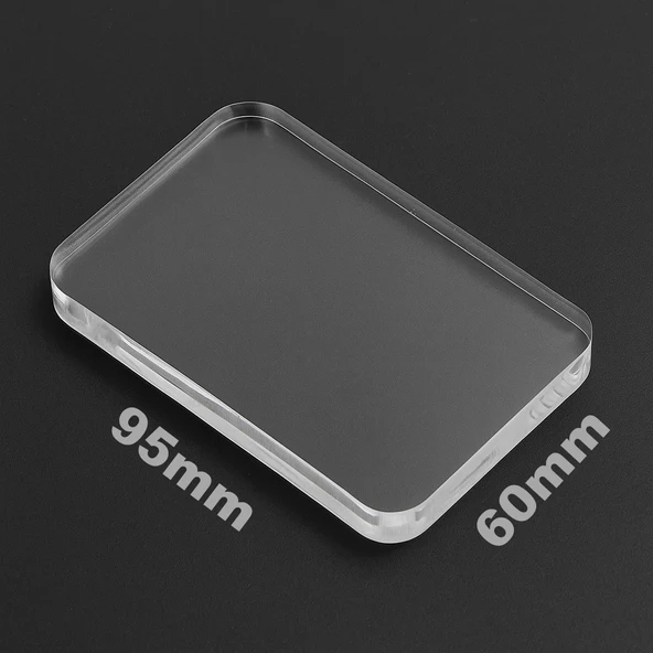 1 Adet Şeffaf Mühür/Damga Bloğu (60mm X 95mm)