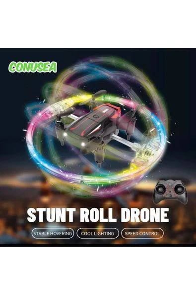 Katlanabilir Mini BK2 Drone Optik Akışlı LED Işıklı Tek Tuş Kalkış Katlanabilir Tasarım  RC Uzaktan Kumandalı DRONE - 5