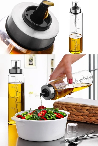 Borosilikat Akıllı Cam Yağdanlık - Dekoratif Sızdırmaz Sirkelik Sosluk 500 ML - 2